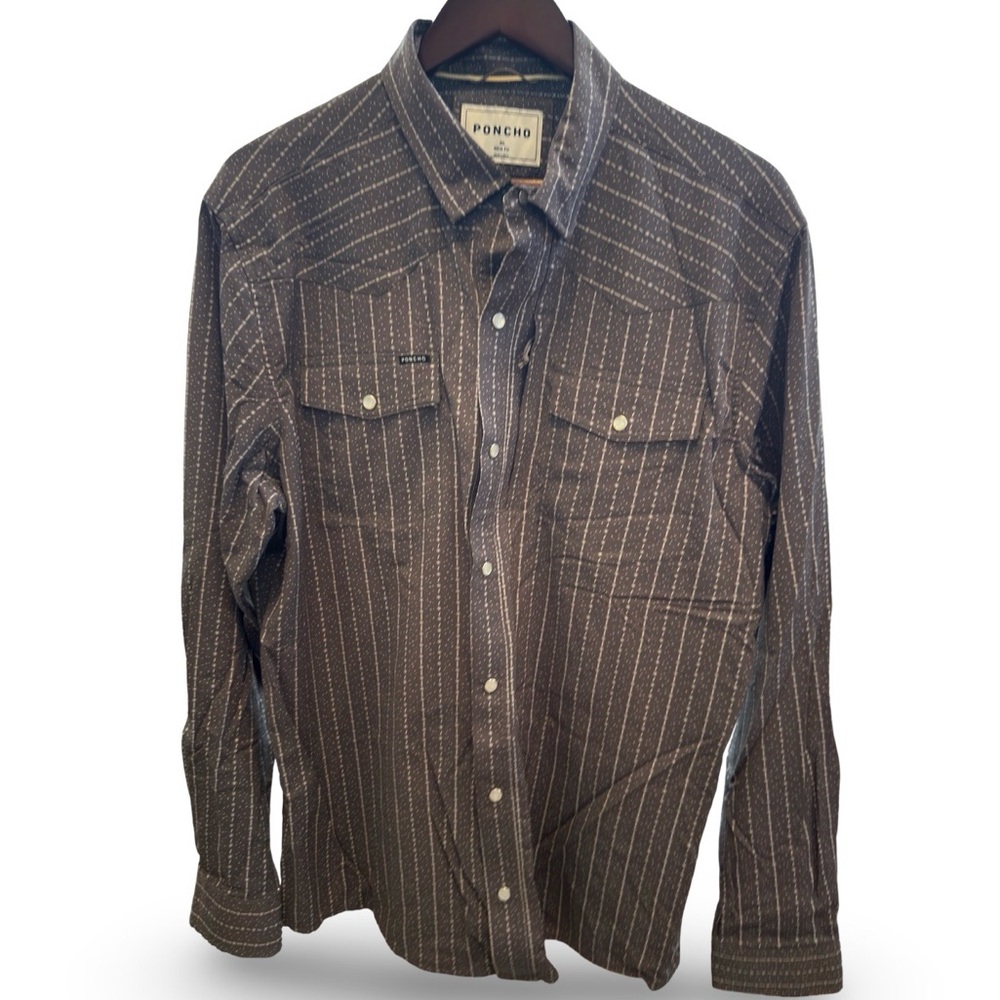 Men's Poncho Flannel Button Down Shirt-The Camino